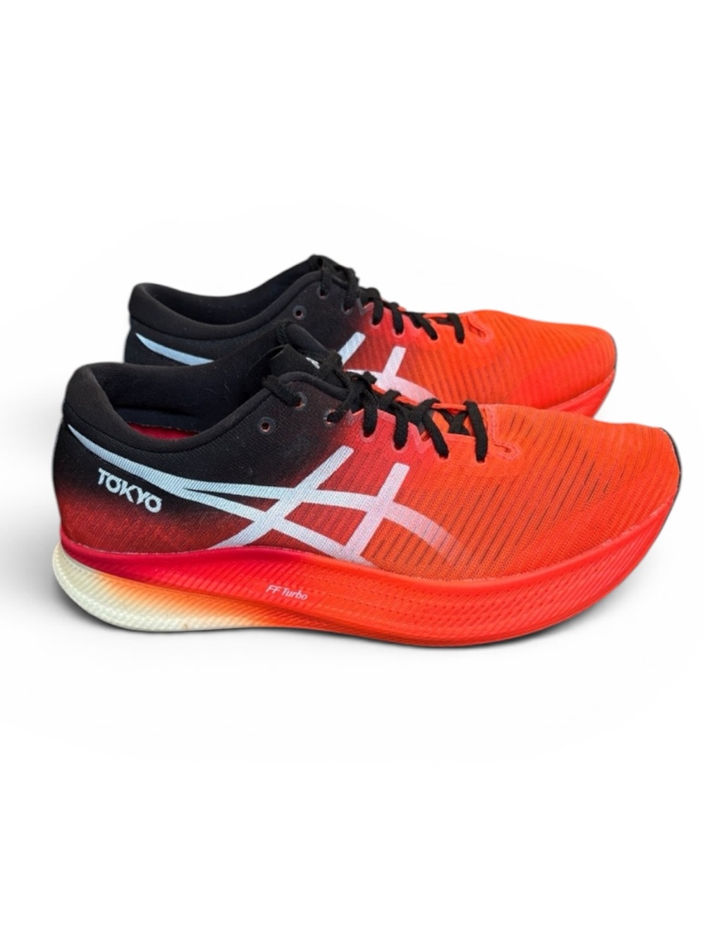 ASICS Men’s Red Orange Black Tokyo Running Sneakers